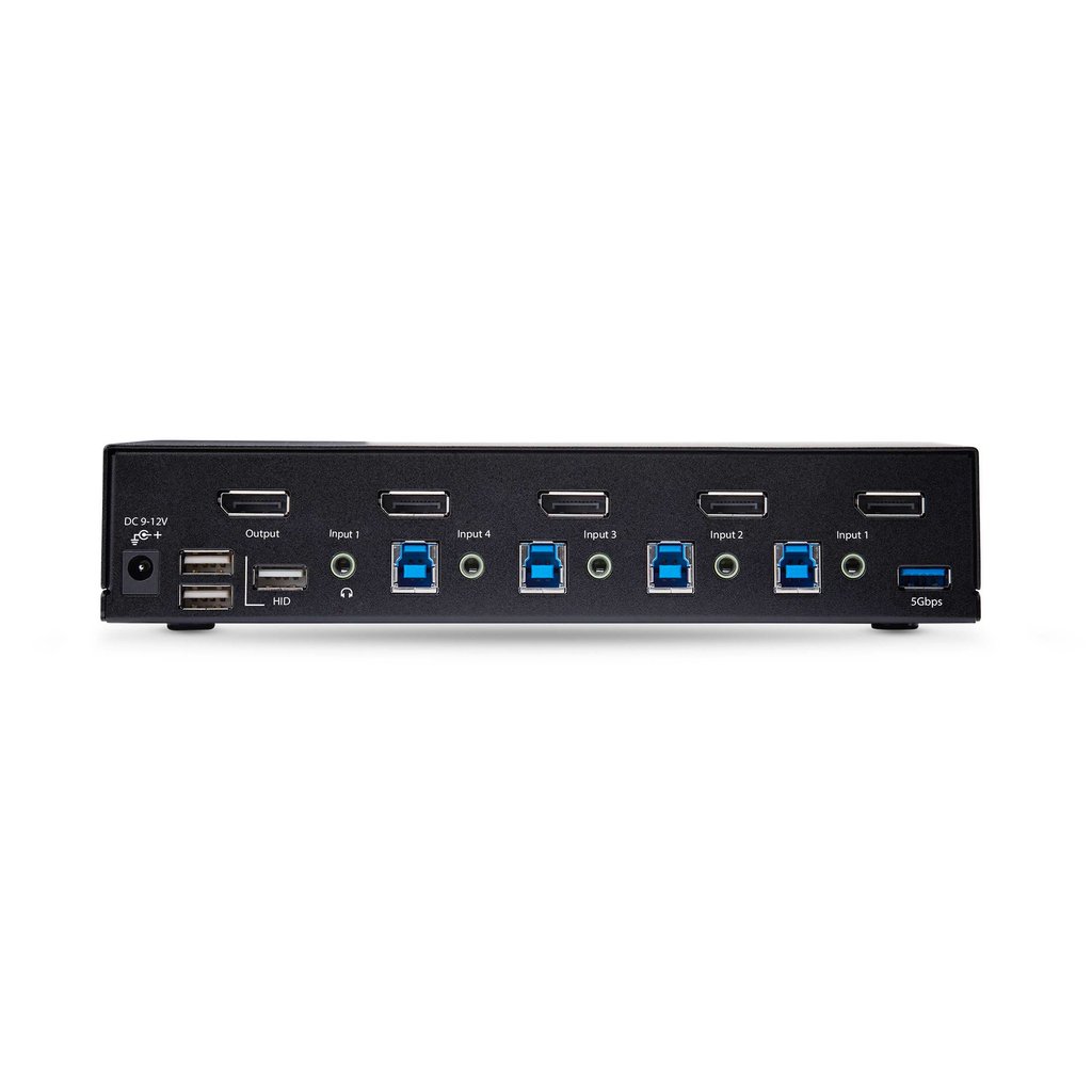 StarTech.com 4-Port DisplayPort KVM Switch, 8K 60Hz / 4K 144Hz, Single Display, DP 1.4, 2x USB 3.0 Ports, 4x USB 2.0 HID Ports, - Image 2