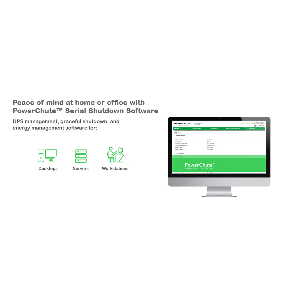 APC Back-UPS, 1050VA/600W Floor/Wall Mount, 230V, 8x Schuko CEE 7/3 outlets, USB Type A+C Port, User Replaceable Battery - Image 6