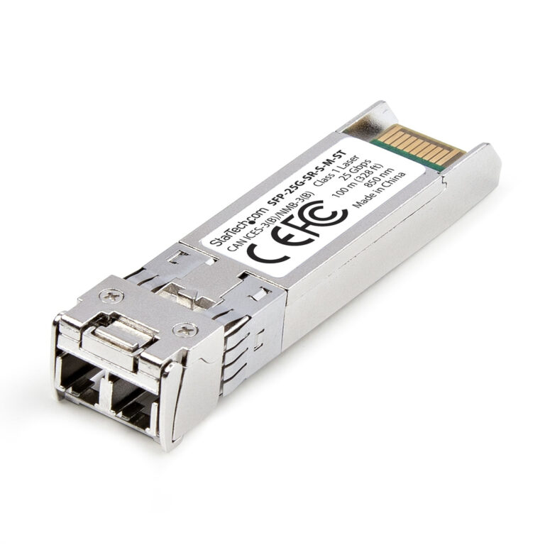 StarTech.com MSA-Compliant SFP-25G-SR-S SFP28 Module, 25Gbps Multimode Fiber (MMF), 100m (328ft), LC Connector, 850nm, 25 Gigab