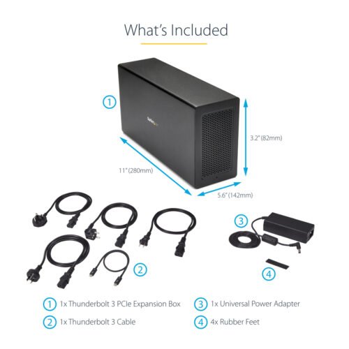 StarTech.com Thunderbolt 3 PCIe Expansion Chassis, External Enclosure with One PCI Express Slot, PCIe Box for Laptops/Desktops/ - Image 15