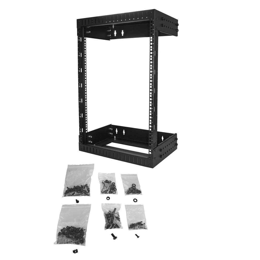 StarTech.com 15U 19" Wall Mount Network Rack - Adjustable Depth 12-20" 2 Post Open Frame Server Room Rack for AV/Data/ IT Commu - Image 5