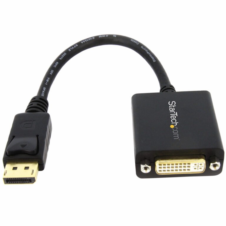 StarTech.com DisplayPort to DVI Adapter - DisplayPort to DVI-D Adapter Video Converter 1080p - DP 1.2 to DVI Monitor/Display Ca