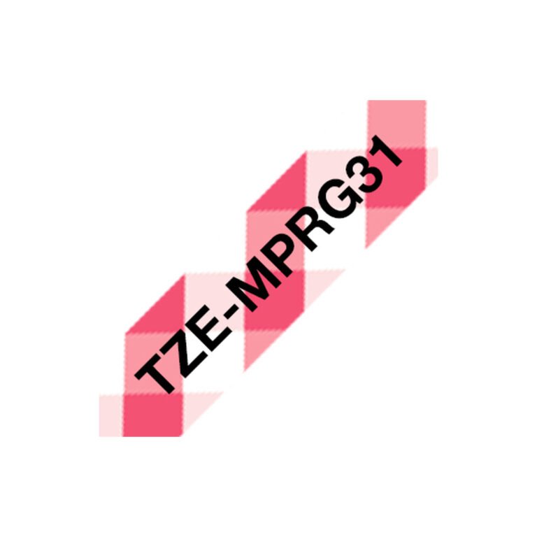 Brother TZE-MPRG31 label-making tape Black on red