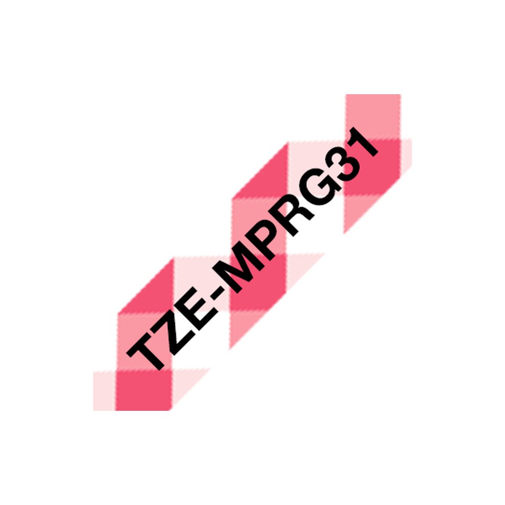 Brother TZE-MPRG31 label-making tape Black on red