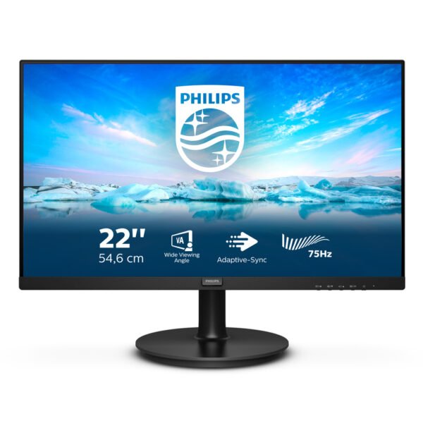Philips V Line 222V8LA/00 computer monitor 54.6 cm (21.5") 1920 x 1080 pixels Full HD LCD Black - Image 2