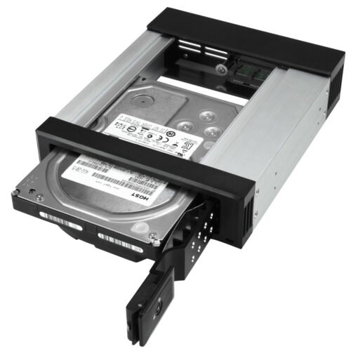 StarTech.com 5.25 to 3.5 Hard Drive Hot Swap Bay - For 3.5" SATA/SAS Drives - Trayless - Aluminum - Image 5