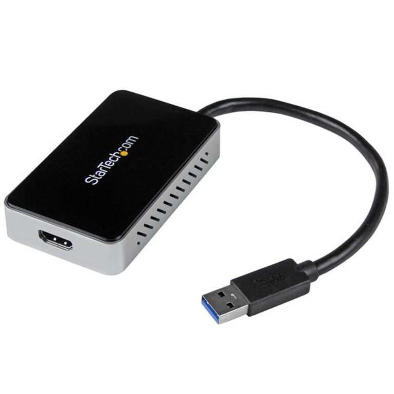 StarTech.com USB 3.0 to HDMI Adapter w/ 1x USB, USB to HDMI Monitor Converter for Windows (no support for macOS/ChromeOS/Linux)