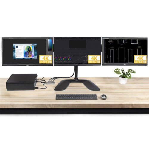 StarTech.com 3-Port MST Hub - DisplayPort to 3x HDMI, Triple 4K 60Hz Monitors, DP 1.4 Multi-Monitor Video Adapter, 1ft (30cm) B - Image 2