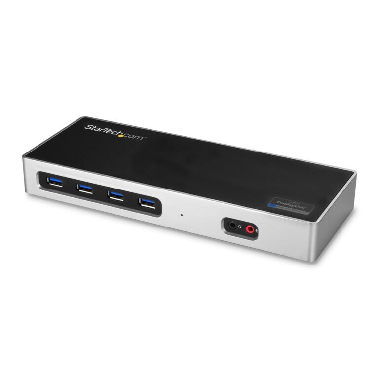 StarTech.com USB-C & USB-A Dock - Dual Monitor 4K 60Hz Dock DisplayPort + HDMI - Hybrid USB 3.0 Docking Station for USB-C or US