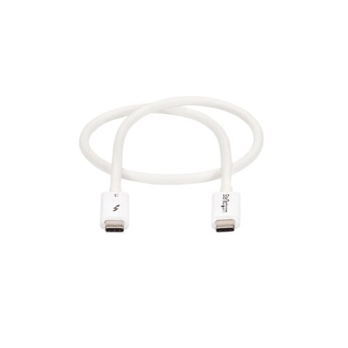 StarTech.com Thunderbolt 3 Cable - 40Gbps - 0.5m - White - Thunderbolt, USB, and DisplayPort Compatible - Image 5