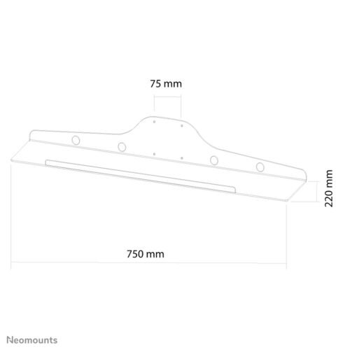 Neomounts KEYB-V100 Keyboard/mouse shelf - w 75 cm - Image 3