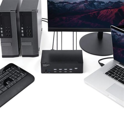 StarTech.com 4 Port HDMI KVM Switch - 4K 30Hz - Dual Display - Image 9