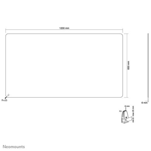 Neomounts NS-GLSPROTECT120 Safety screen with tempered glass - w 120 cm - Image 11