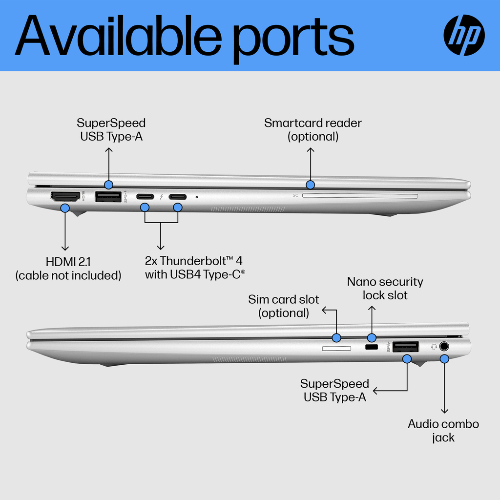 HP EliteBook 830 G10 Intel® Core™ i7 i7-1355U Laptop 33.8 cm (13.3") WUXGA 16 GB LPDDR5-SDRAM 512 GB SSD Wi-Fi 6E (8 - Image 30
