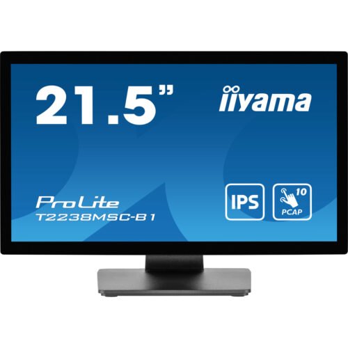 iiyama ProLite 21.5” 10pt Optical Bonded PCAP touchscreen monitor with IPS panel technology, edge-to-edge glass design, anti- - Image 2