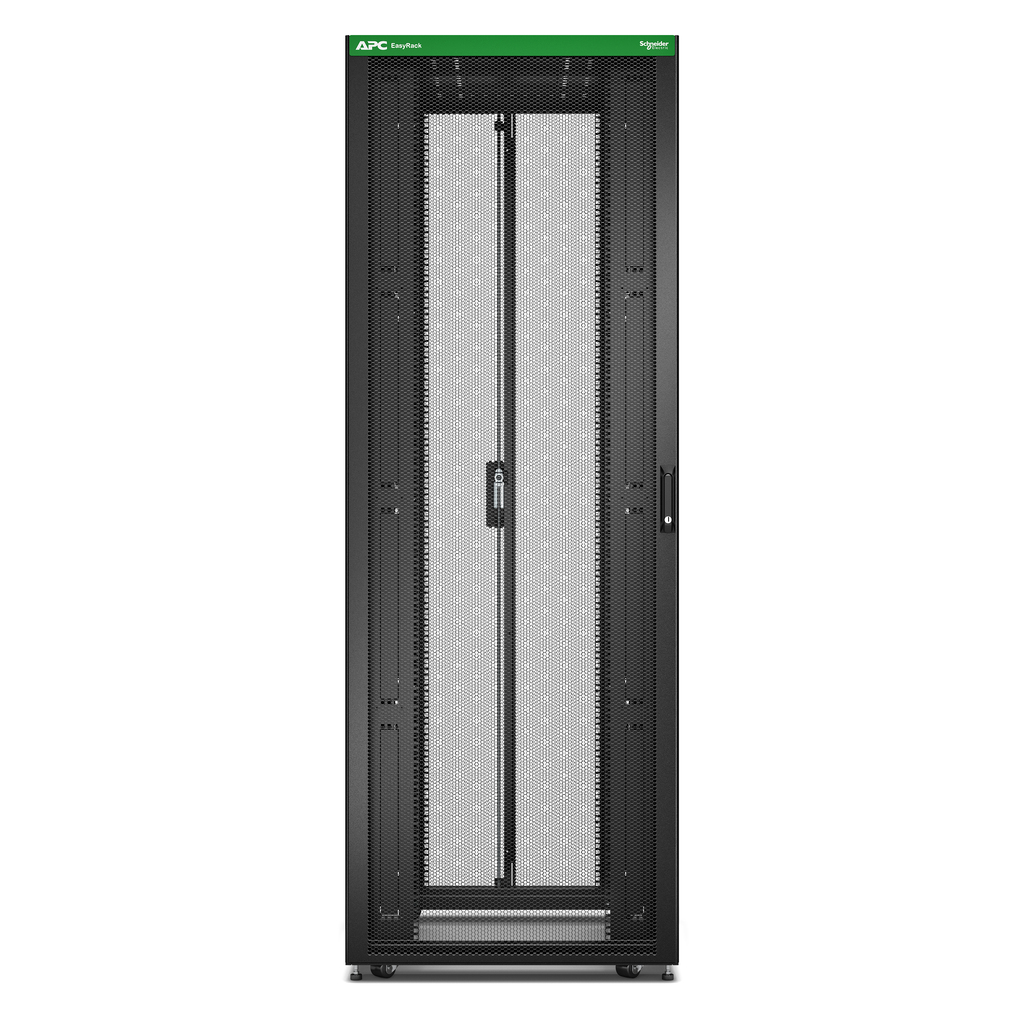 APC Easy Rack, 48U, Black, With Roof, Castors, Feet, 4 Brackets, and Bottom, No Side Panels, 2258H x 800W x 1000D mm - Image 3