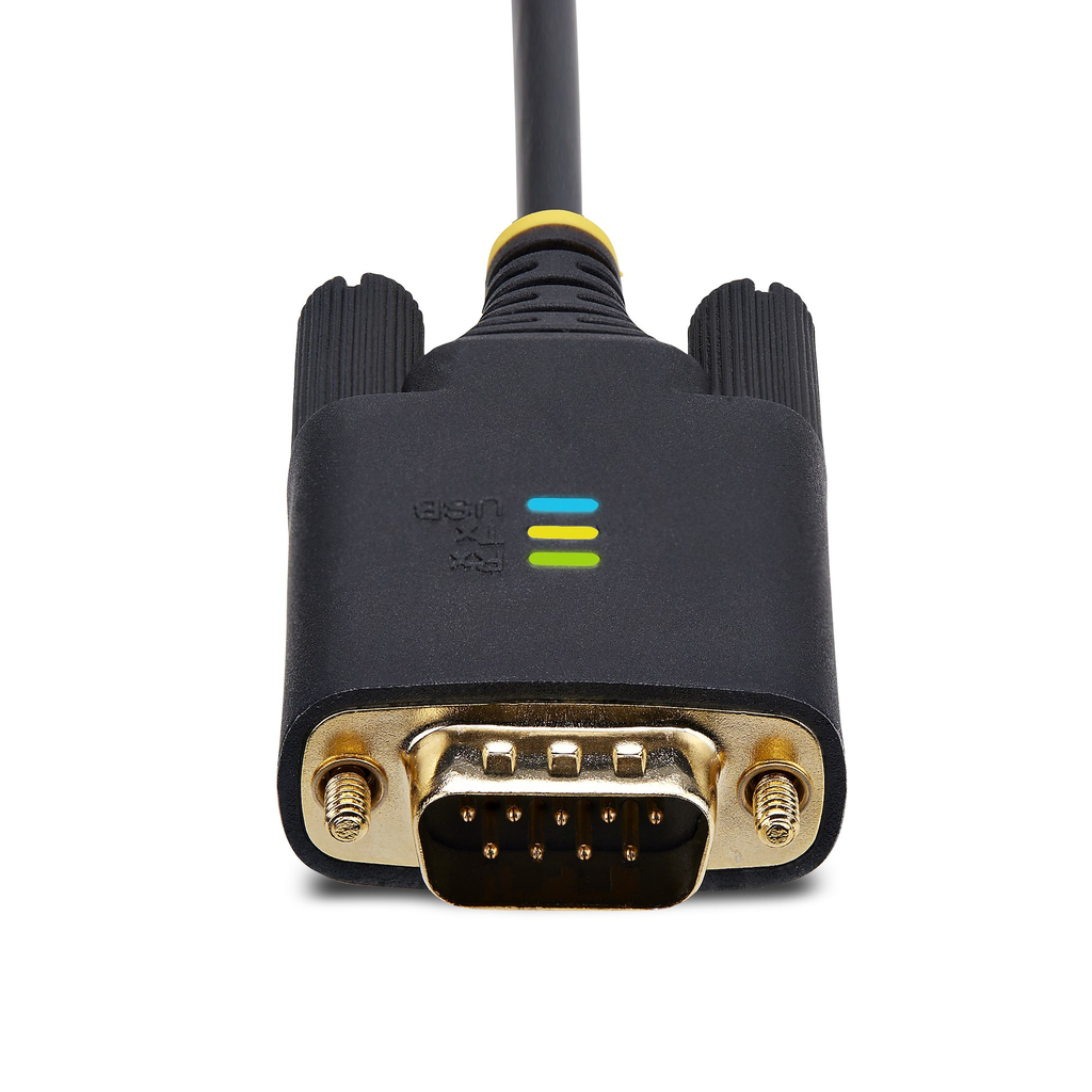 StarTech.com 13ft (4m) 2-Port USB to Serial Adapter Cable, Interchangeable DB9 Screws/Nuts, COM Retention, USB-A to DB9 RS232, - Image 2