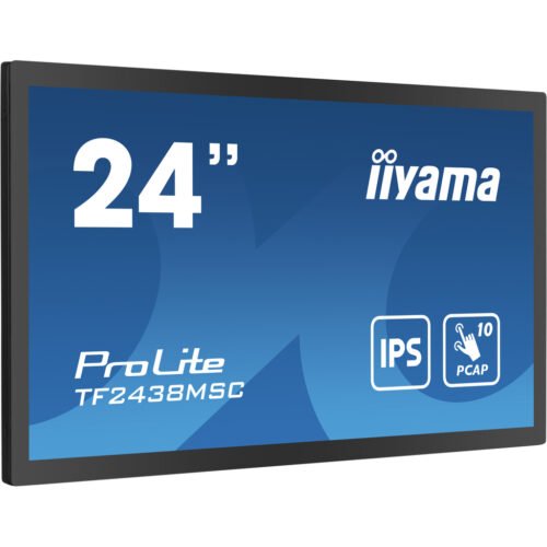 iiyama 23.8” 10pt Optical Bonded PCAP Open Frame Touch monitor with IPS panel technology, edge-to-edge glass design, anti-fin