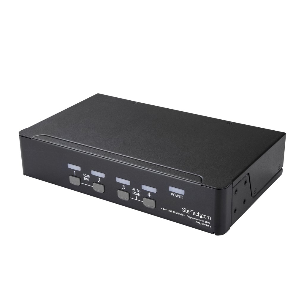 StarTech.com 4 Port DisplayPort KVM Switch - 4K 60Hz - Single Display - Dual Port UHD DP 1.2 USB KVM Switch with Integrated USB - Image 11