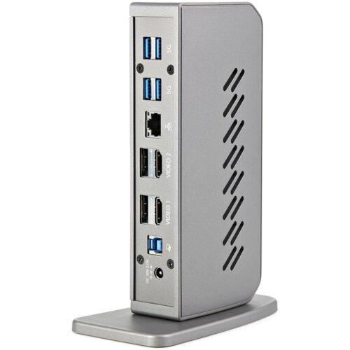 StarTech.com USB-C USB-A Dock - Hybrid Universal USB 3.0 Docking Station for USB-C or USB-A Laptop - Dual Monitor 4K 60Hz HDMI/ - Image 9