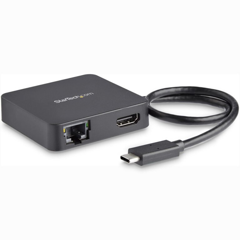 StarTech.com USB C Multiport Adapter - Portable USB-C Mini Dock 4K HDMI Video - Gigabit Ethernet, USB 3.0 Hub (1x USB-A 1x USB-