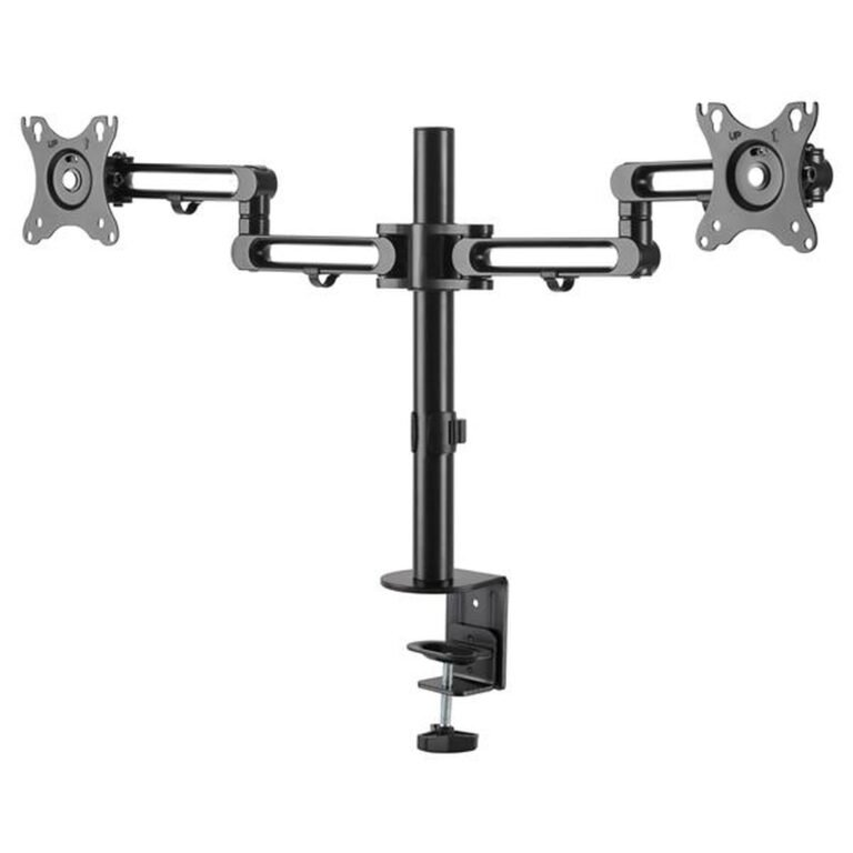 StarTech.com Desk Mount Dual Monitor Arm - Desk Clamp VESA Compatible Monitor Mount for up to 32 inch Displays - Ergonomic Arti