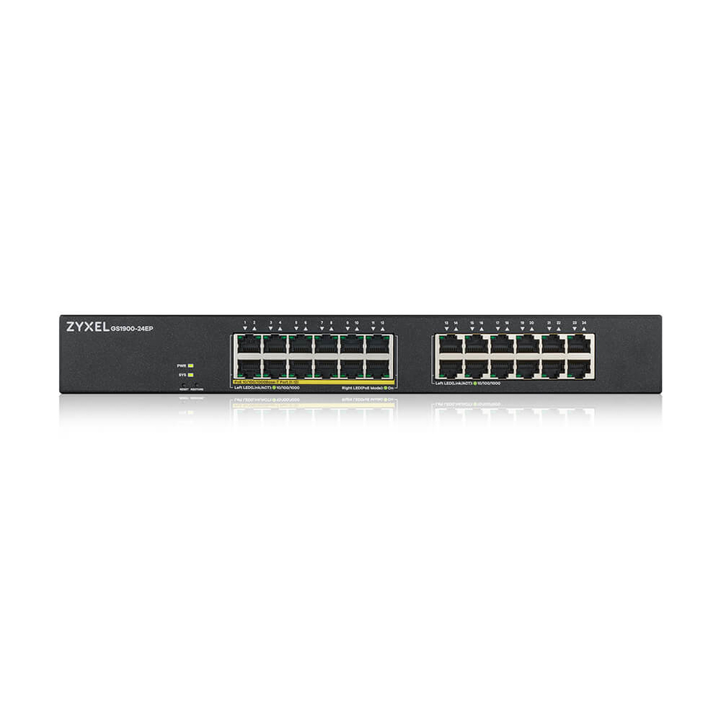 Zyxel GS1900-24EP Managed L2 Gigabit Ethernet (10/100/1000) Power over Ethernet (PoE) Black - Image 2