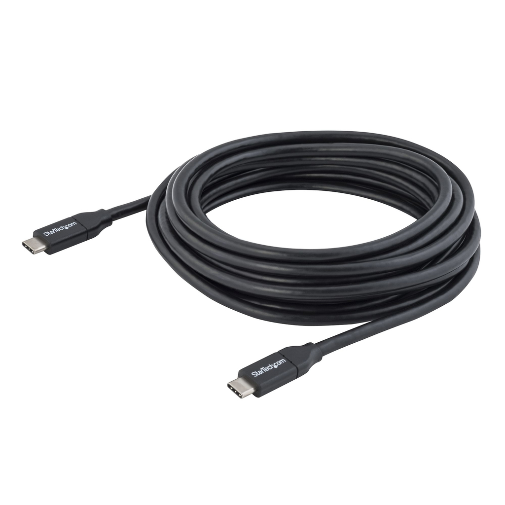 StarTech.com USB-C Cable with Power Delivery (5A) - M/M - 4 m (13 ft.) - USB 2.0 - USB-IF Certified - Image 3
