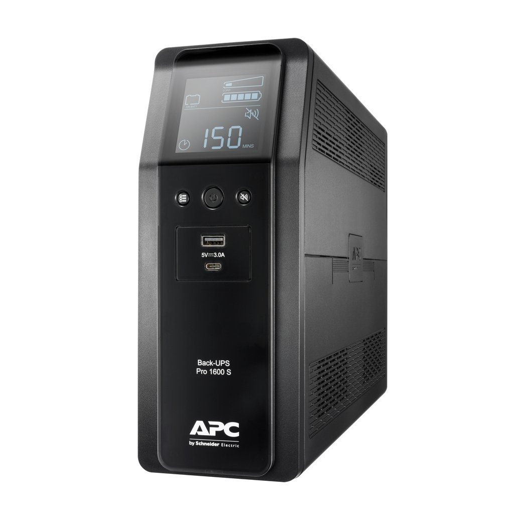 APC Back-UPS Pro, 1600VA/960W, Tower, 230V, 8x IEC C13 outlets, Sine Wave, AVR, USB Type A + C ports, LCD, User Replaceable Bat - Image 2