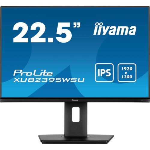 iiyama ProLite 22.5” 1920 x 1200 monitor featuring IPS panel technology and a height adjustable stand - Image 2