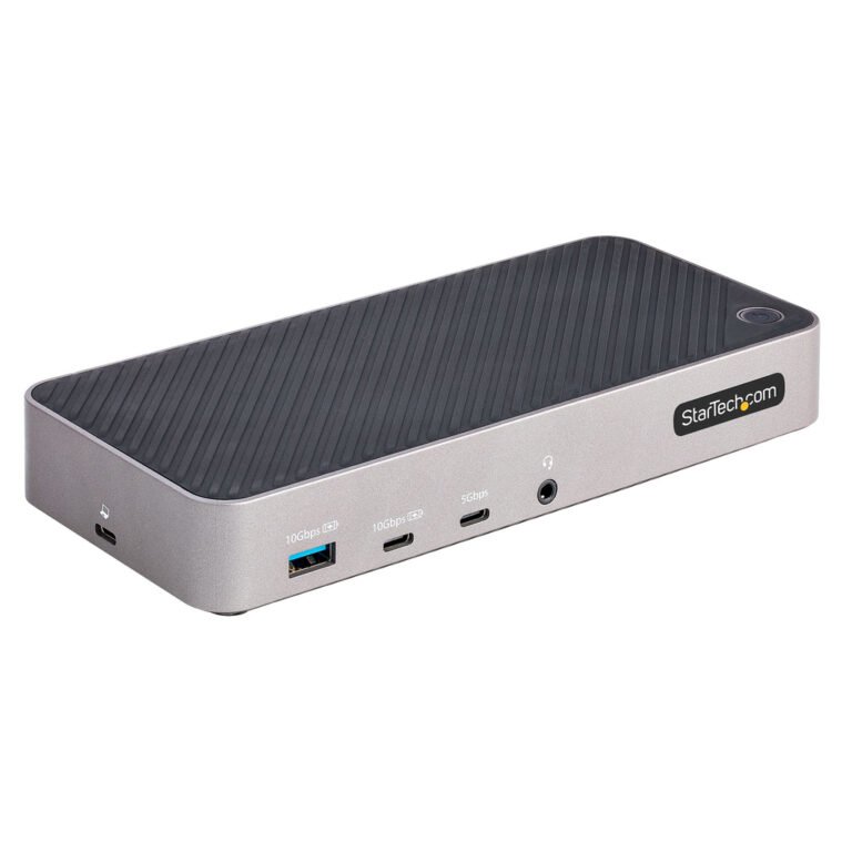 StarTech.com USB-C Triple Monitor Docking Station - HDMI/DP Triple 4k USB-C Dock - 5x USB Hub - GbE - 100W PD - Universal Multi