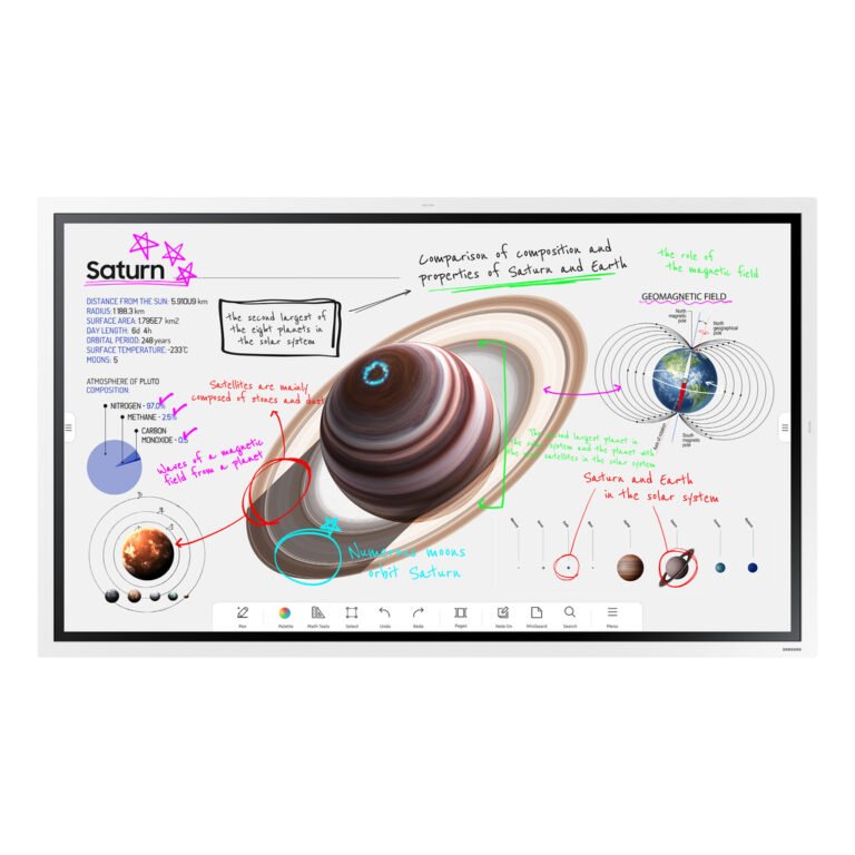 Samsung WM55B interactive whiteboard 139.7 cm (55") 3840 x 2160 pixels Touchscreen Grey, White
