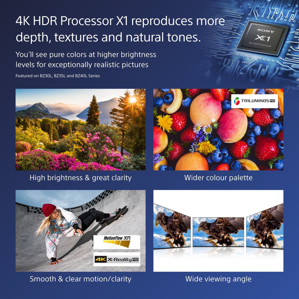 Sony FW-55BZ30L/TM Signage Display Digital signage flat panel 139.7 cm (55") LCD Wi-Fi 440 cd/m² 4K Ultra HD Black Android 24/ - Image 7