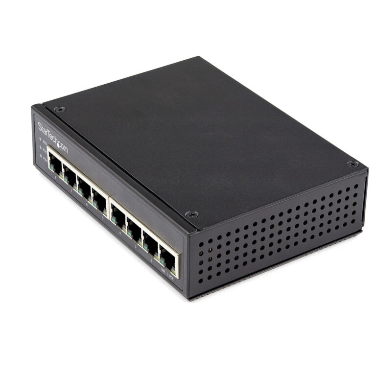 StarTech.com Industrial 8 Port Gigabit PoE Switch - 30W - Power Over Ethernet Switch - GbE PoE+ Unmanaged Switch - Rugged High