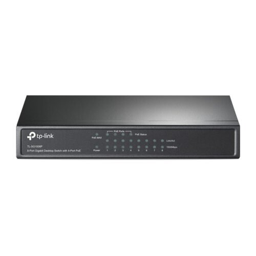 TP-Link TL-SG1008P network switch Unmanaged Gigabit Ethernet (10/100/1000) Power over Ethernet (PoE) Hazelnut