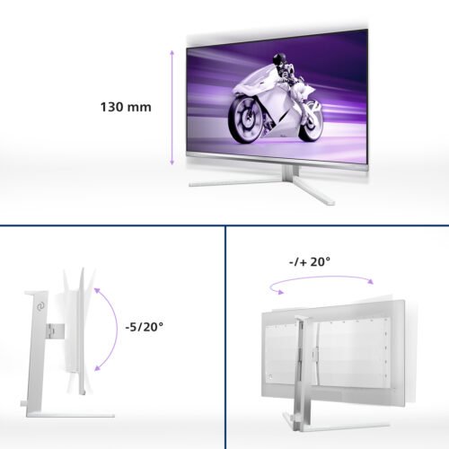 Philips Evnia 8000 27M2N8500/00 computer monitor 67.3 cm (26.5") 2560 x 1440 pixels Quad HD QD-OLED White - Image 14