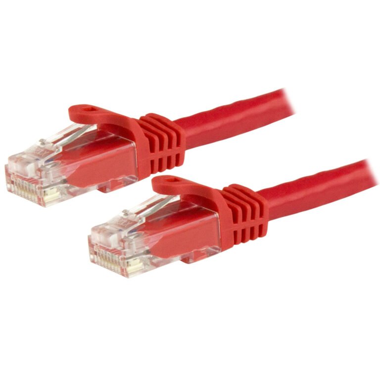 StarTech.com 1m CAT6 Ethernet Cable - Red CAT 6 Gigabit Ethernet Wire -650MHz 100W PoE RJ45 UTP Network/Patch Cord Snagless w/S