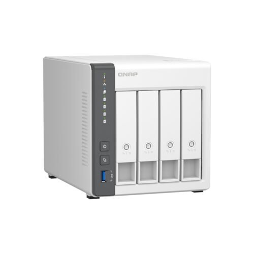 QNAP TS-433 NAS Tower ARM Cortex-A55 4 GB 0 TB QNAP QTS White - Image 3