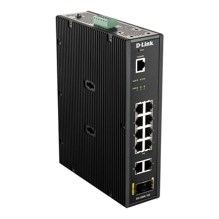 D-Link 12-Port L2 Industrial Smart Managed Switch with 10 x 1GBaseT(X) & 2 x SFP
