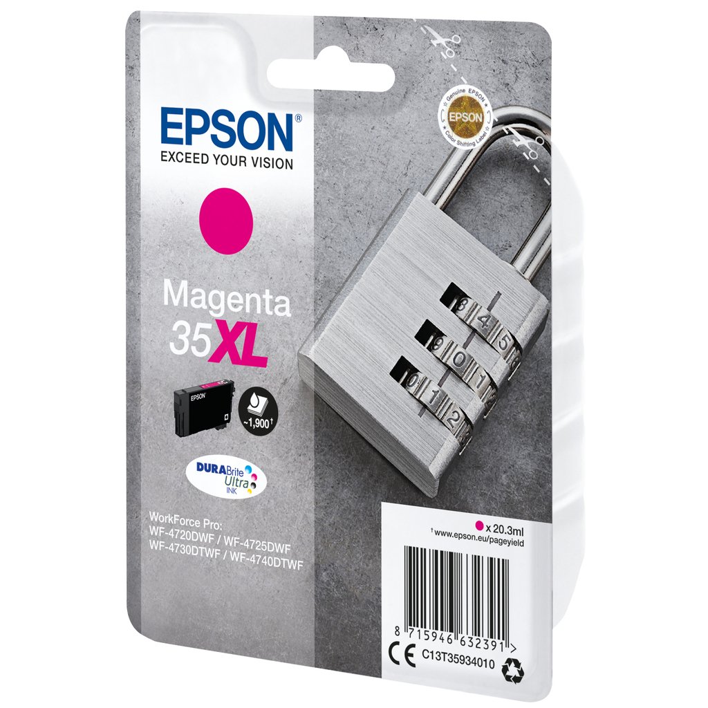Epson Padlock Singlepack Magenta 35XL DURABrite Ultra Ink - Image 2