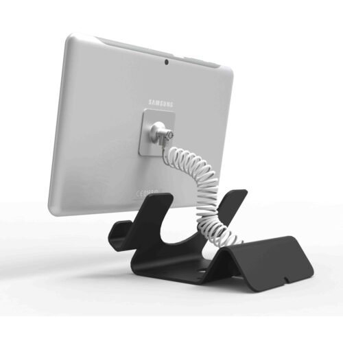Compulocks Universal Tablet Holder Black with Coiled Cable Lock Black - Image 2