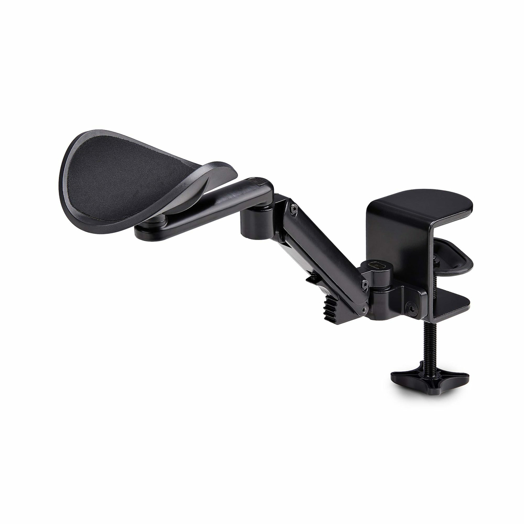 StarTech.com Adjustable Arm Rest for Office Desk, Ergonomic Arm/Elbow Support, 360-Degree Rotation, Clamp-On/No Drill Installat