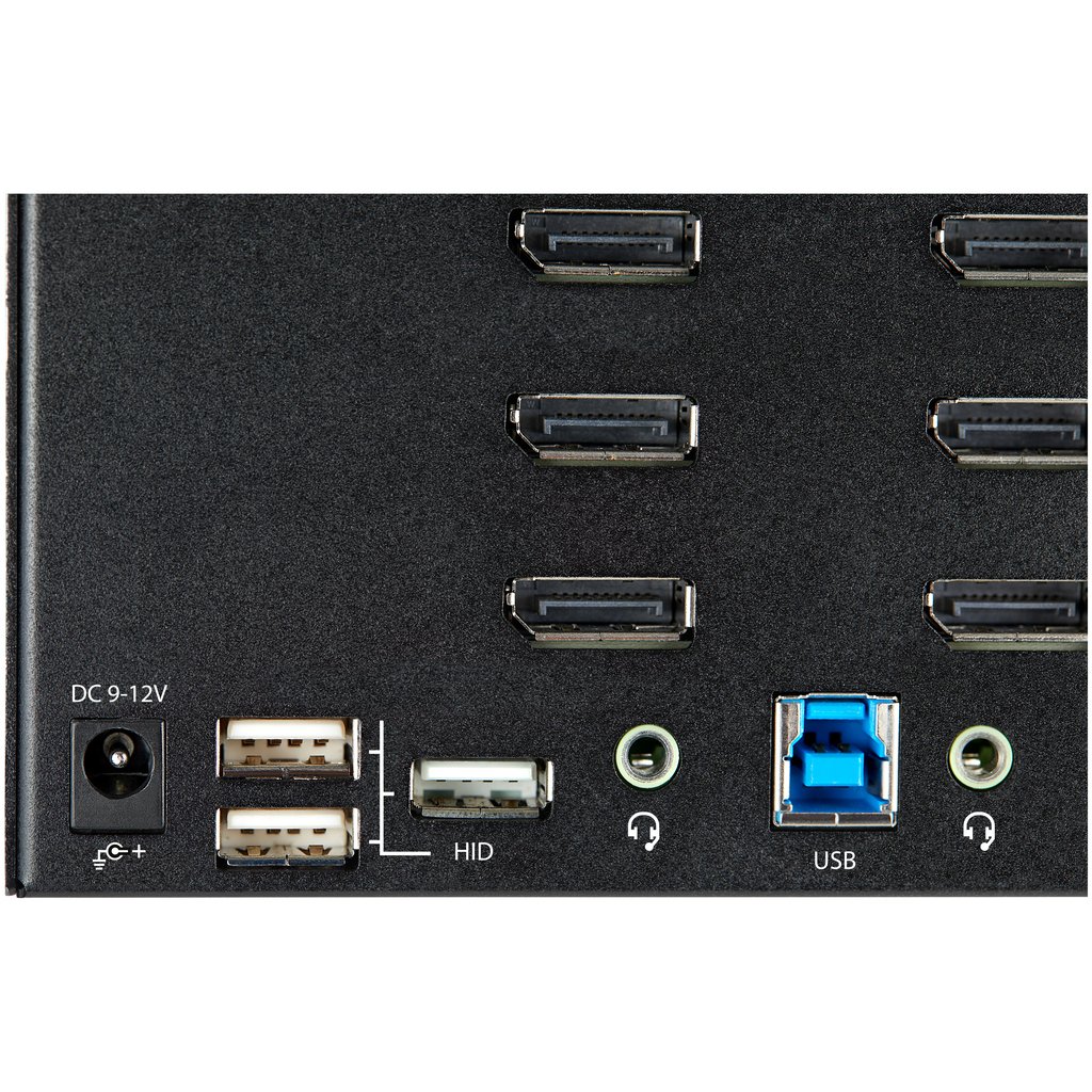 StarTech.com 2 Port Quad Monitor DisplayPort KVM Switch - 4K 60Hz UHD HDR - Desktop 4K DP 1.2 KVM with 2 Port USB 3.0 Hub (5Gbp - Image 7