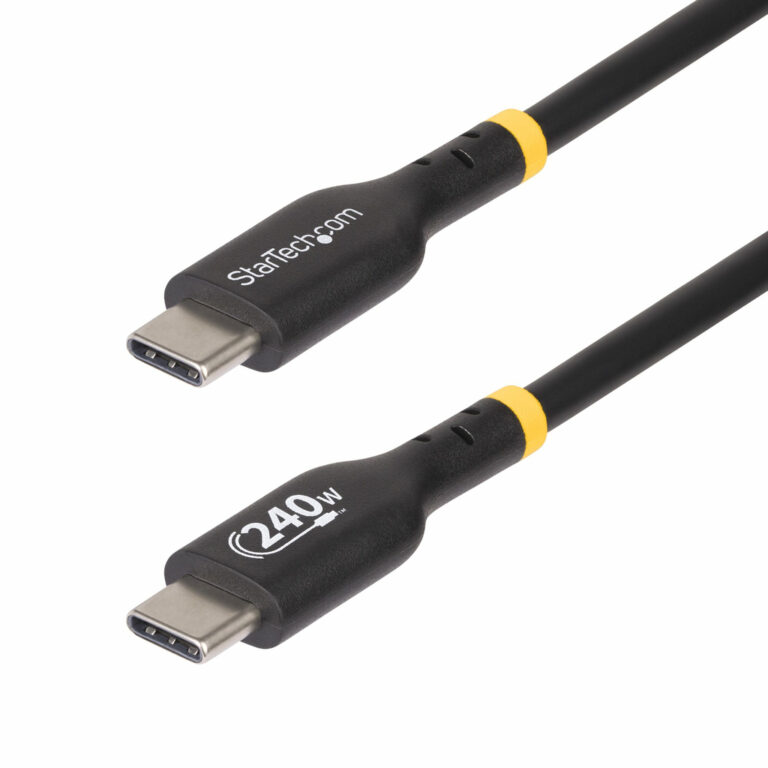 StarTech.com 3ft USB-C Charging Cable, USB-IF Certified USB C Cable, 240W PD EPR, USB 2.0 Type-C Laptop Charger Cord, USB-C Dat