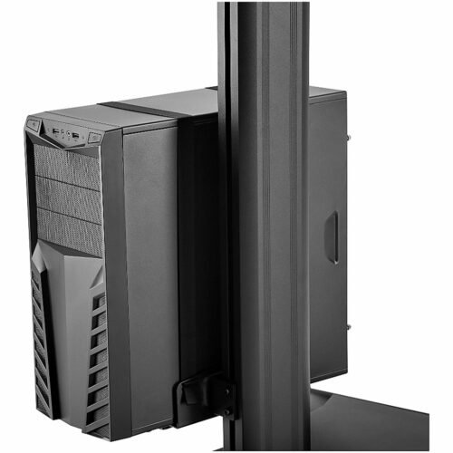 StarTech.com Mobile Workstation Cart with Monitor Mount, CPU/PC Holder, Keyboard Tray - Ergonomic Height Adjustable Desktop Com - Image 10