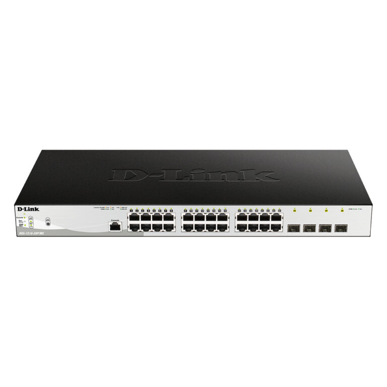 D-Link 24-Port 10/100/1000BASE-T PoE + 4-Port 1 Gbps SFP Ports Metro Ethernet Switch
