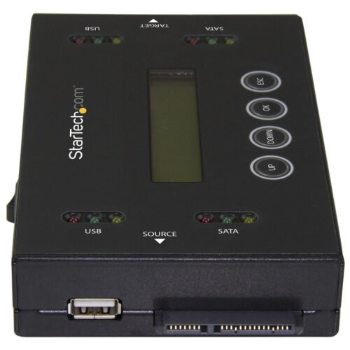 StarTech.com 1:1 Standalone Hard Drive Duplicator & Eraser, USB Thumb Drive and SATA HDD/SSD Disk Cloner & Eraser, LCD display, - Image 6