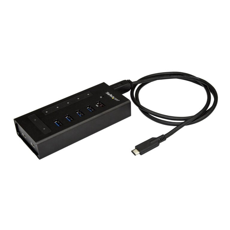 StarTech.com 7 Port USB C Hub - USB Type-C to 2x USB-C/5x USB-A - Commercial Metal USB 3.0 Hub - SuperSpeed USB 3.2 Gen 1 (5Gbp