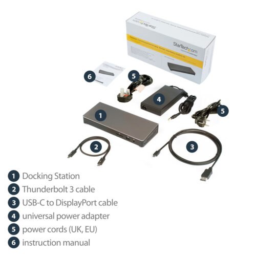 StarTech.com Thunderbolt 3 Dock - Dual Monitor 4K 60Hz TB3 Laptop Docking Station with DisplayPort - 85W Power Delivery Chargin - Image 16