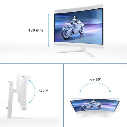 Philips Evnia 5000 27M2C5501/00 computer monitor 68.6 cm (27") 2560 x 1440 pixels Quad HD LCD White - Image 14